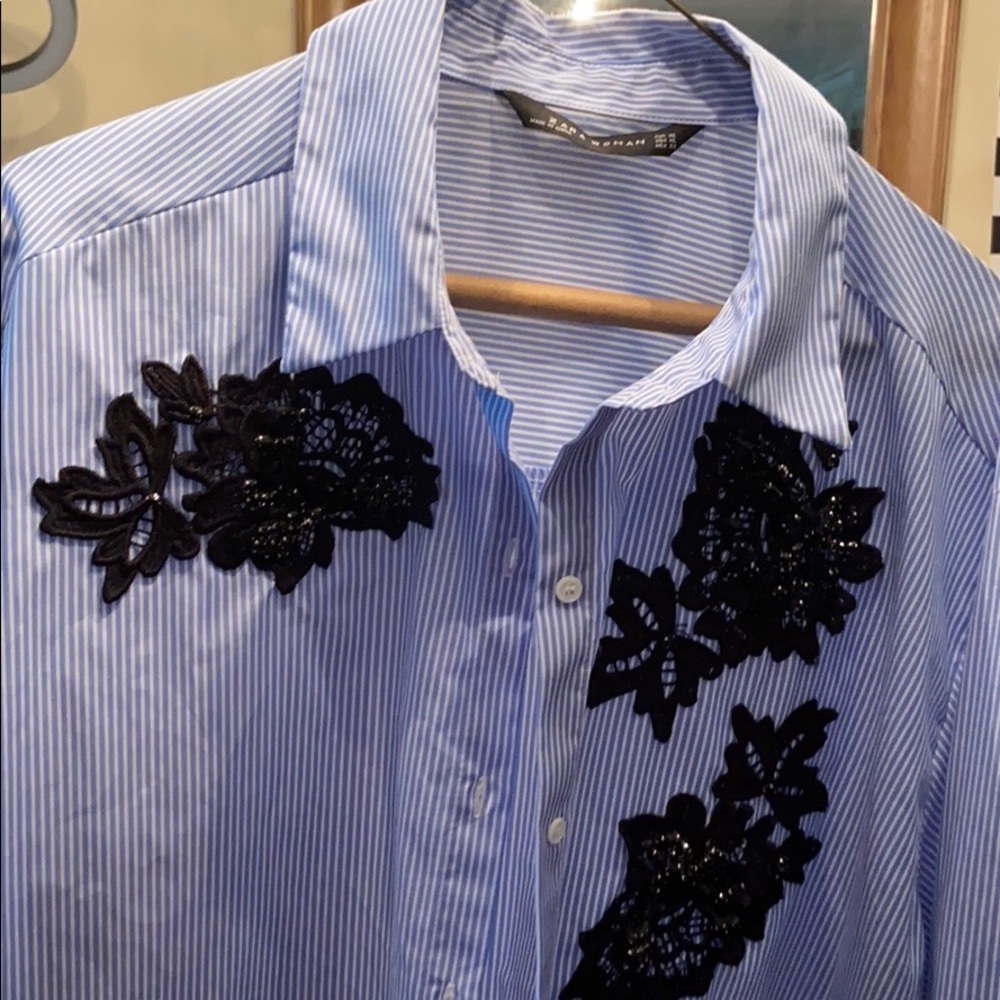 Black sequence dress shirt